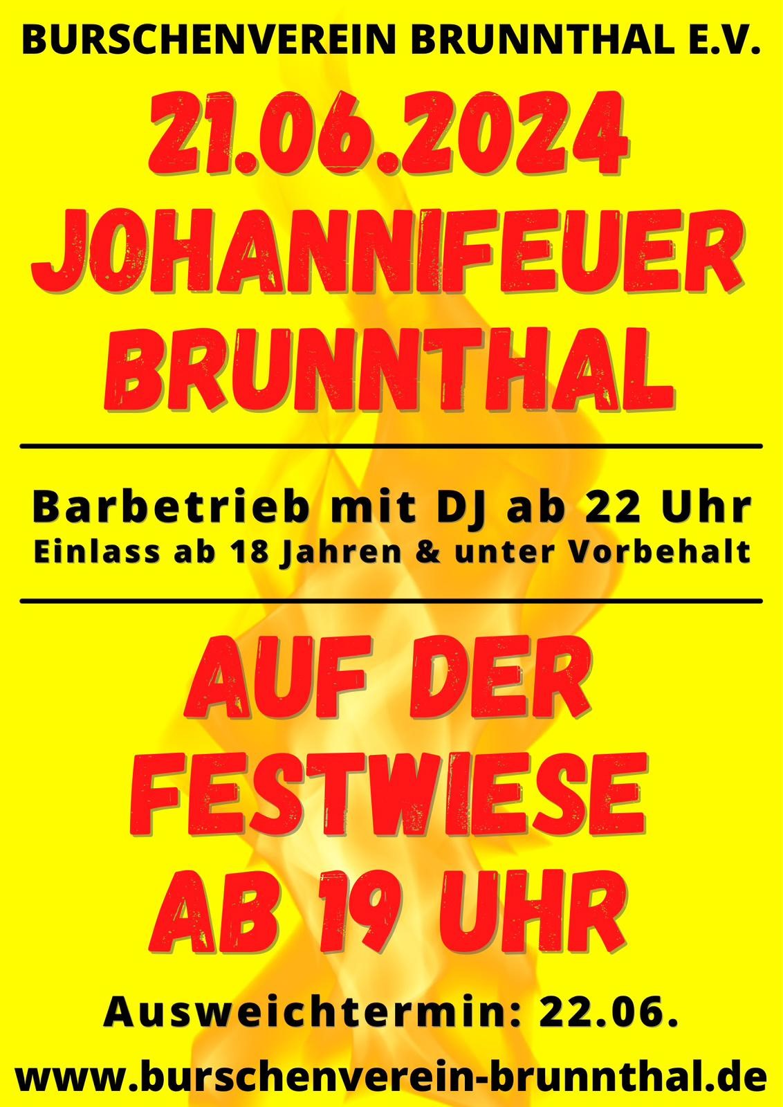 Plakat Johannifeuer Brunnthal 2024